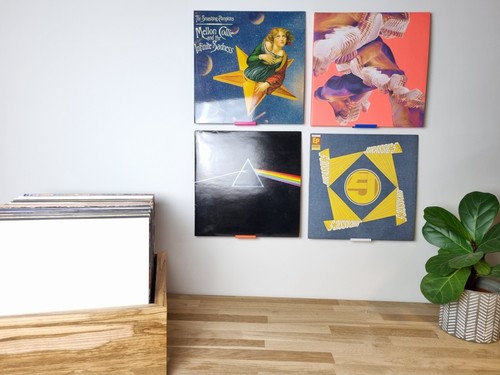 Vinyl record display shelves - record,