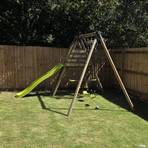 Wooden garden climbing frame - wooden,