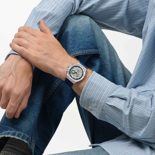 Swatch blue reflective - blue, yvs539
