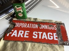 enamel sign,original,omnibus,Castrol Tin,super,double Sided.
