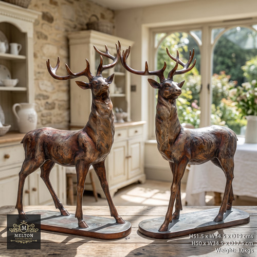 Stag sculptures bronze - stag,