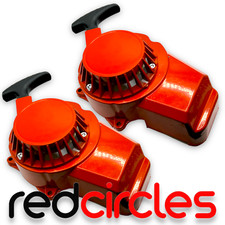 2x RED MINI MOTO METAL PULL