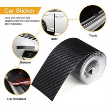 Car Auto Door Carbon Fiber Sticker Anti-Scratch Strip Protector Sill Scuff Cover