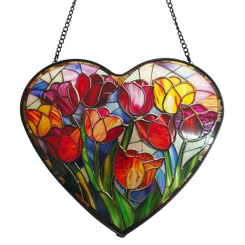 Tulip stained glass window - tulip,
