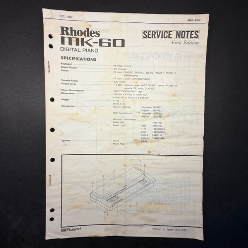 Vintage rhodes digital - mk-60,