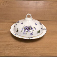 Hammersley Victorian Violets Lidded Serving Bowl / Cake Plate, RARE