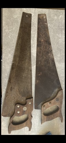 Vintages wood saw bushman - wood, x2