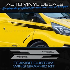 Transit Custom  - Side Wing Styling Stripes Vinyl Graphic Stickers Decal