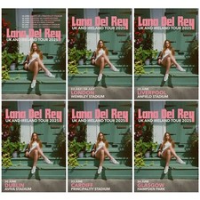 Lana Del Rey 2025 Tour Posters UK Tour Prints For Lana Del Rey Music Pop Fans