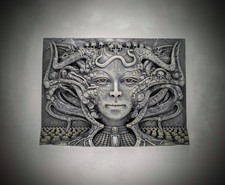 Inspired H.R. Giger LII - 3D Resin Sculpture – 8.7in x 11.8in (22 cm x 30 cm)
