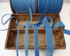 Dusty blue velvet ribbon