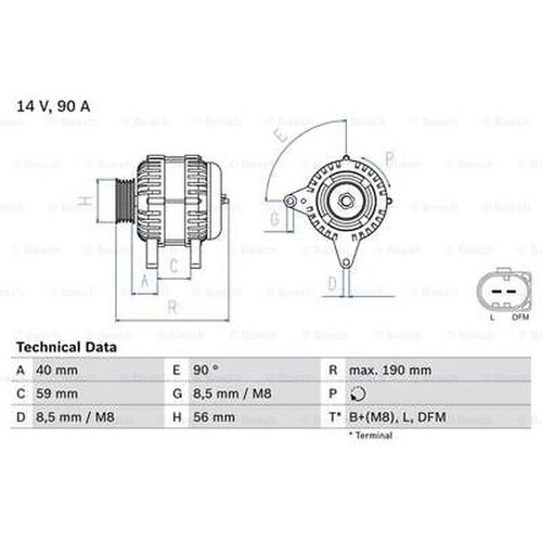 Bosch 986 041 490 alternator - bosch,
