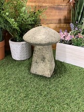 STONE GARDEN TRADITIONAL TOADSTOOL MUSHROOM 2 PIECE CONCRETE ORNAMENT