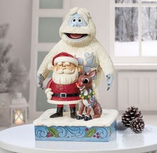 Jim Shore 12.5” Rudolph Santa & Bumble Light-Up Figurine Holiday Decor - New