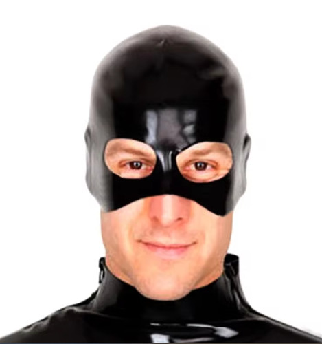 Unisex black latex rubber half - unisex,