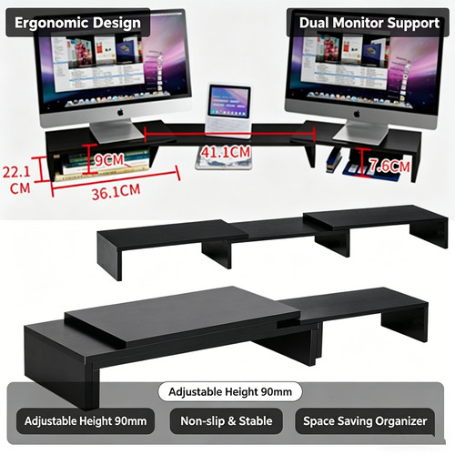 Adjustable monitor stand riser - adjustable,