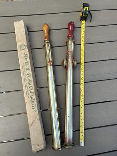 Two antique brass - two, garden