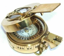 Brass Vintage Nautical Gift Antique Style Compass Prismatic Engineering Military