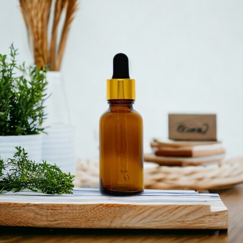 Amber glass bottles gold - glass,