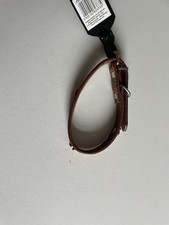 Faux Leather Brown Paw Stud