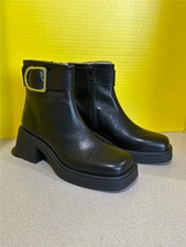 Vagabond Dorah Black Leather Heeled Boots Size EU 38 New