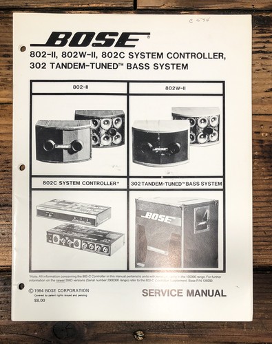 Bose model 802 - 802, 802w