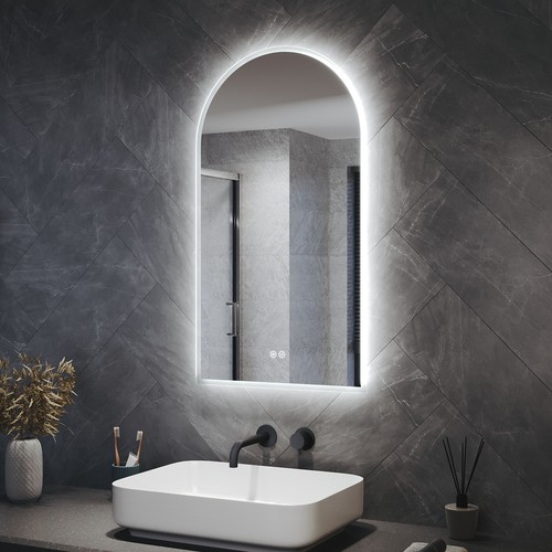 Arched led bathroom mirror - arched,