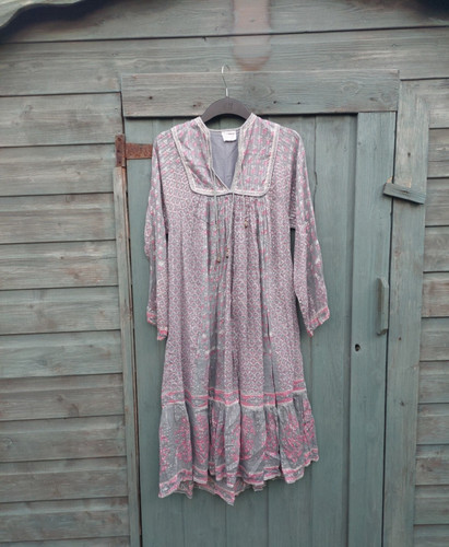 Vintage indian gauze dress - gauze,