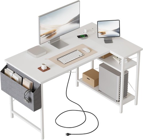 Mericonia small shaped desk - l,