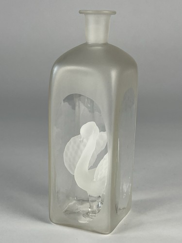 French art glass swan - french,