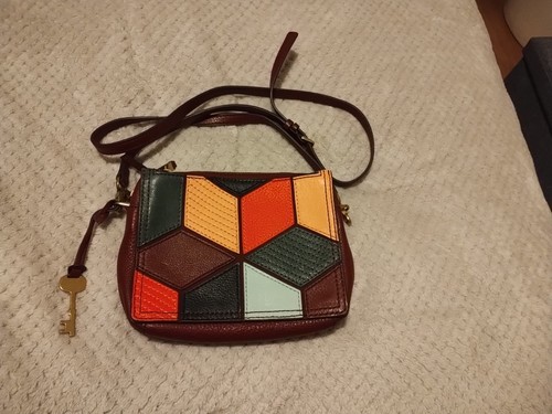 Fossil handbag leather 70s - leather,