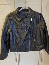 Ladies faux leather jacket
