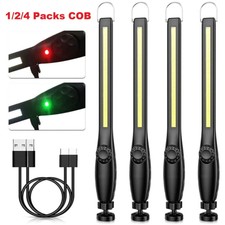 1-4x COB LED Rechargeable Work Light Garage Hand Torch Inspection Magnetic Lamp 