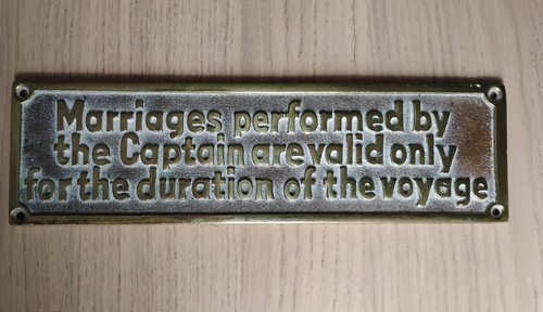 Brass ships sign - brass, captain
