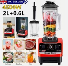 2L+0.6L Food Blender Juicer Mixer Crusher Processor Grinder Smoothie 4500W Maker