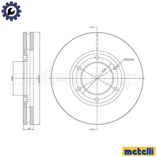 Brake disc 1621 for - 2x,