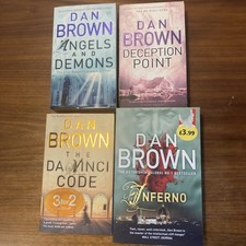 Dan Brown Book Bundle x4, Da Vinci Code, Deception Point Angels Demons Inferno
