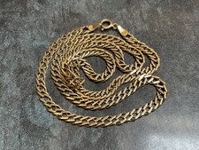 9ct Solid Gold Belcher Link Figaro Curb Chain Necklace 375 Hallmarked 47cm 7.5g
