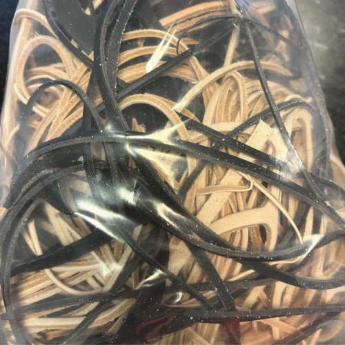 Scrap leather strips offcuts - scrap,