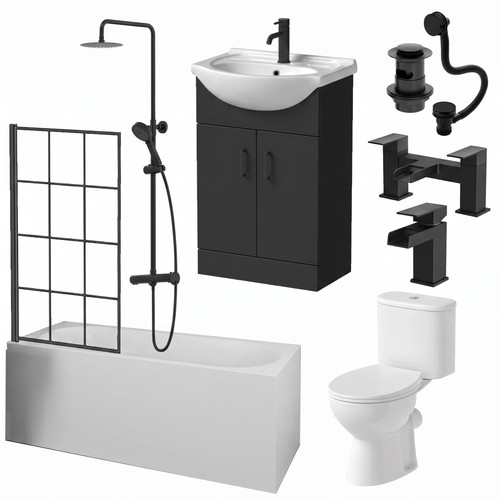 Complete bathroom suite - complete,