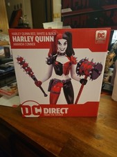 DC Direct Harley Quinn Red, White & Black Amanda Conner Resin Statue New in Box