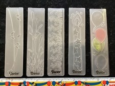 5 darice envelope embossing folders birds cattail flowers candle balloon used