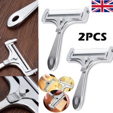 2PCS Wire Cheese Slicer Aluminium Alloy Thickness Adjustable Wire Cheese Cutter