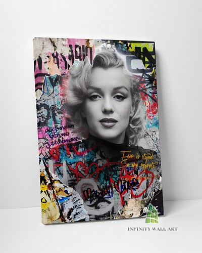 Marilyn monroe graffiti canvas - marilyn,