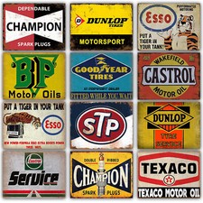 Metal Garage Signs Vintage Distressed Style For Mancaves Sheds Workshop