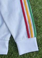 ADIDAS Originals Superstar RASTA 3 striped White tracksuit top. IS7240. Uk Large