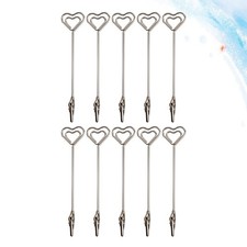  10 PCS Memo Clip Holder Stand Clips Stationery Note Card Message