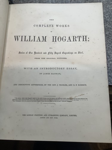 Hogarth graphic works - hogarth's,