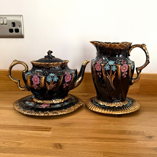 Vintage ceramic floral tea - vintage,