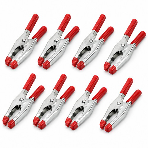 8pc metal spring clamp - metal,